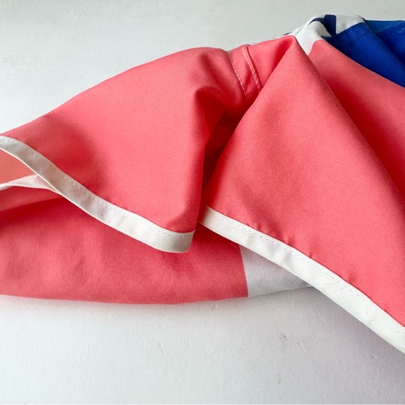 Mini Boden Red, White and Blue Shark Print Swim Shorts - Picture 6 of 7